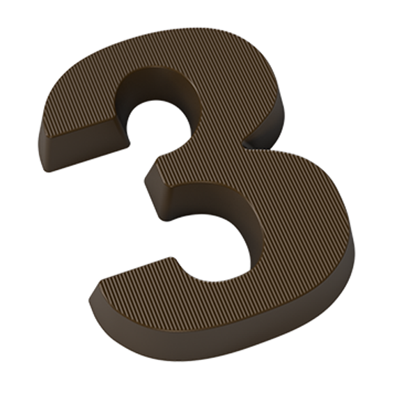 945 | Форма для шоколадных изделий &quot;Цифра-3&quot; (275*135 мм)