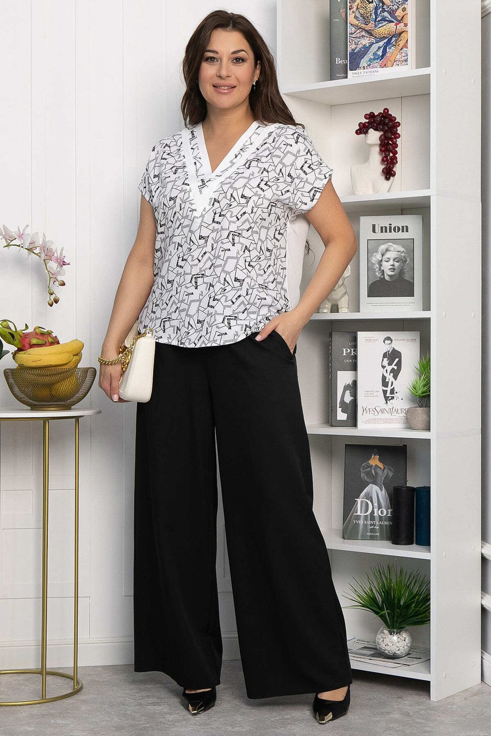 Блуза Стильный образ (белая) Б13794-3М LT Collection