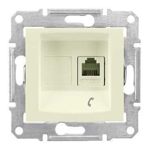 Розетка телефонная RJ11 с/у, механизм SEDNA бежевый Schneider Electric