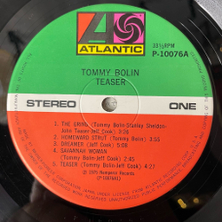 Винтажная виниловая пластинка LP Tommy Bolin Teaser (Japan 1975) (No Obi) The Grind