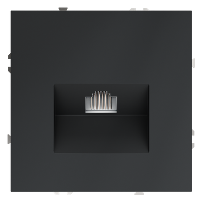 Розетка компьютерная встраиваемая VOLTUM S70 RJ45 кат.6, (графит)