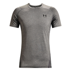 Мужское теннисное поло Under Armour Heatgear Fitted T-Shirt Men - Grey
