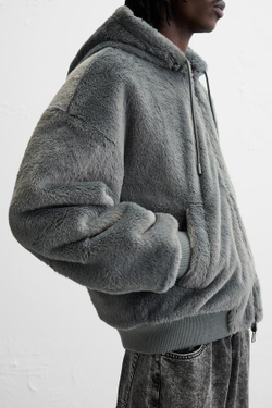 ZARA КУРТКА-БОМБЕР, СЕРЫЙ