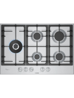 Газовая панель BOSCH PCS7A5I90, независимая, 5 конфорок, серебристая