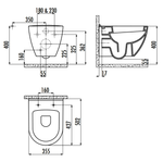 УНИТАЗ ПОДВЕСНОЙ CREAVIT VITROYA VT325.00100 03161
