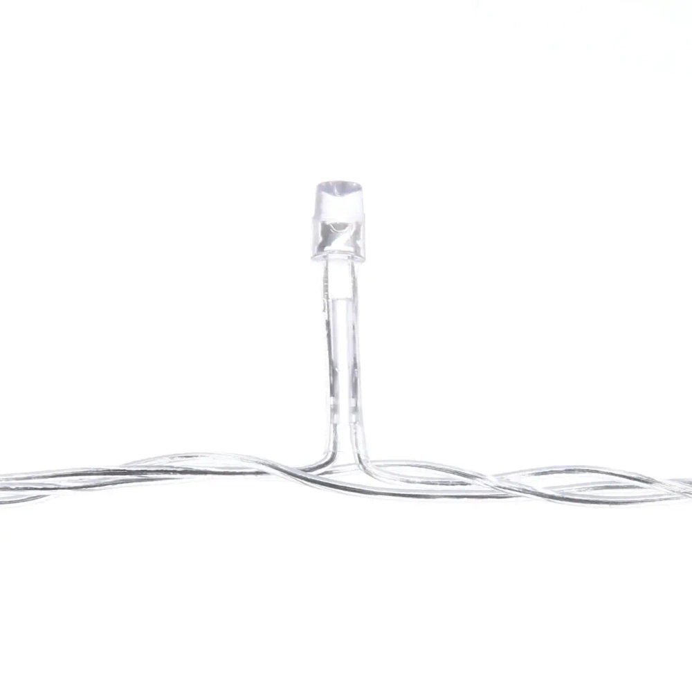 Гирлянда для дома 2,5м 24 лампы LED прозрач.пров.,8 реж, IP-20, Красный