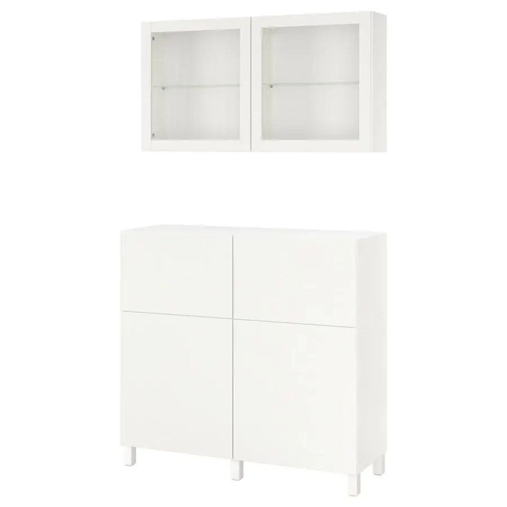 Комбинация для хранения - BESTÅ/ BESTА IKEA/ БЕСТА/БЕСТО ИКЕА, 213х120 см, белый
