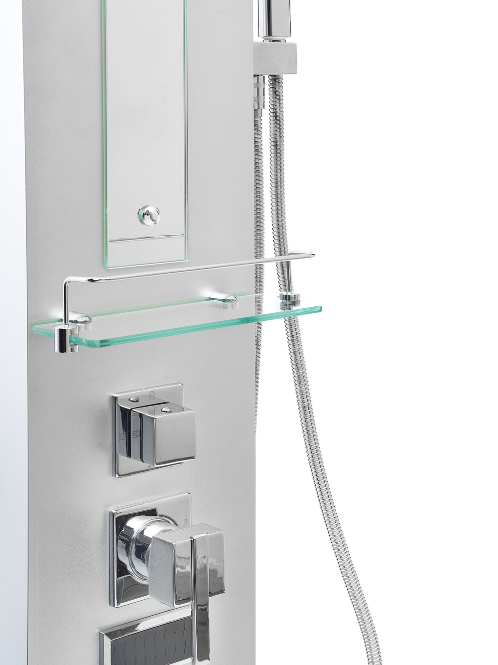 Душевая панель RIVER GURON 08 120х23 Прямоугольная  Пластик Хром