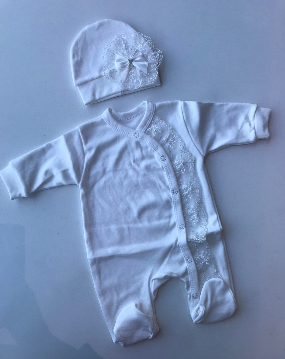 Комлект на выписку (комбинезон + шапка)  (Малышеево) интерлок Арт: 0605И (Размер: 56)