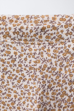 ZARA ЛЕГИНСЫ В РУБЧИК С ПРИНТОМ, ОХРА