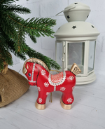 Конь-Огонь ёлочная игрушка из фарфора