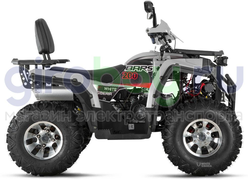 Бензиновый квадроцикл WHITE SIBERIA BARS 200CC PRO (Серый) Бензиновый квадроцикл WHITE SIBERIA BARS 200CC PRO (Серый) фото №10