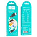 Кабель HOCO X90 Type-C-Type-C 60W 3A 1м Silicone White