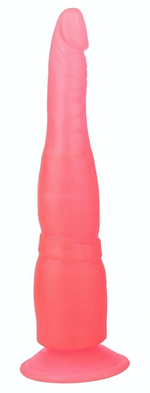 Фаллообразный плаг на присоске - 18,5 см. (Цвет: розовый)