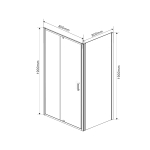 Душевой уголок Интра (Intra) Vincea VSR-1I708080CL, 700/800*800, хром, стекло прозрачное