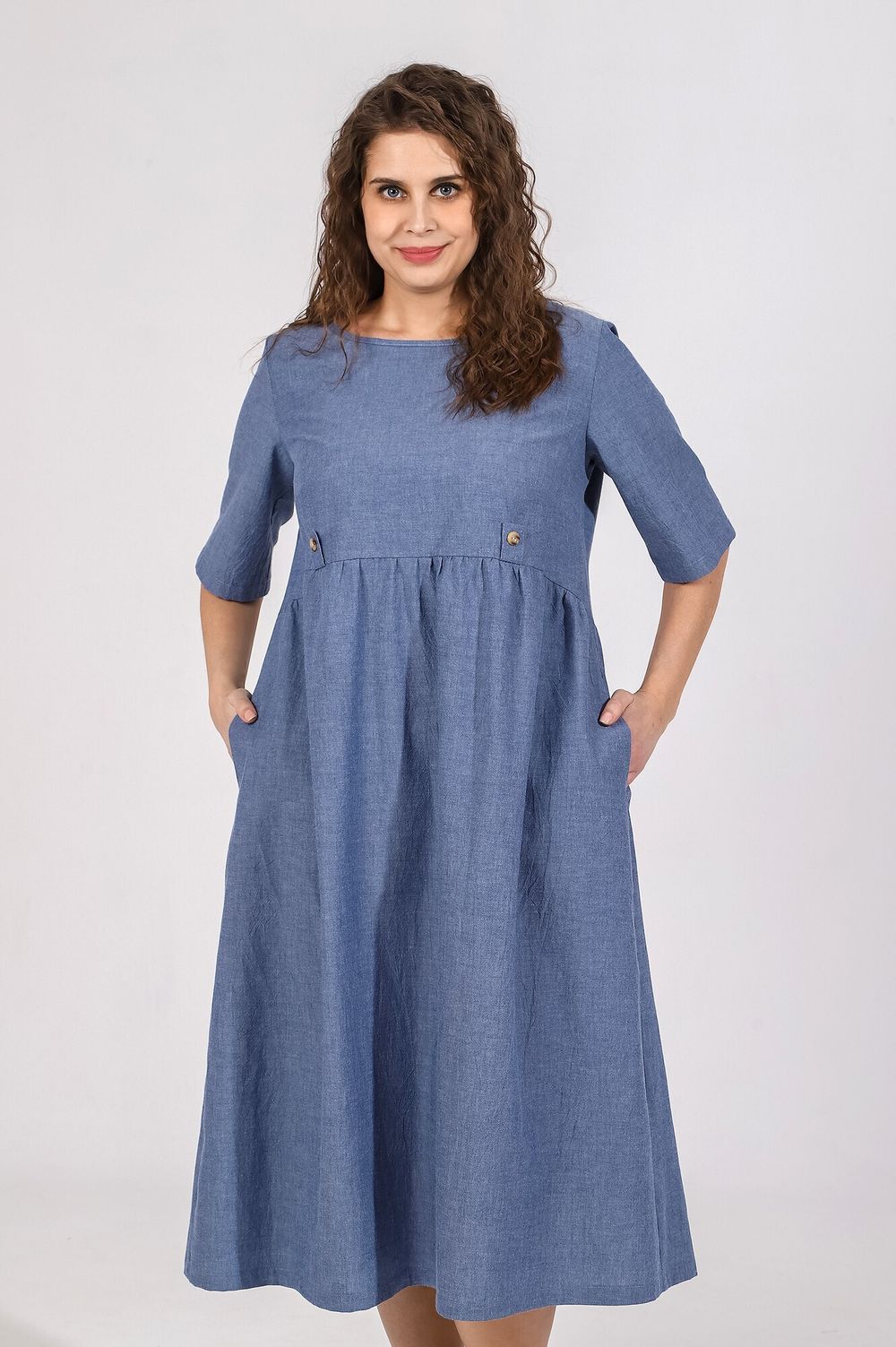 Платье Тимьян-1 Виотекс СИНИЙ (Акция)