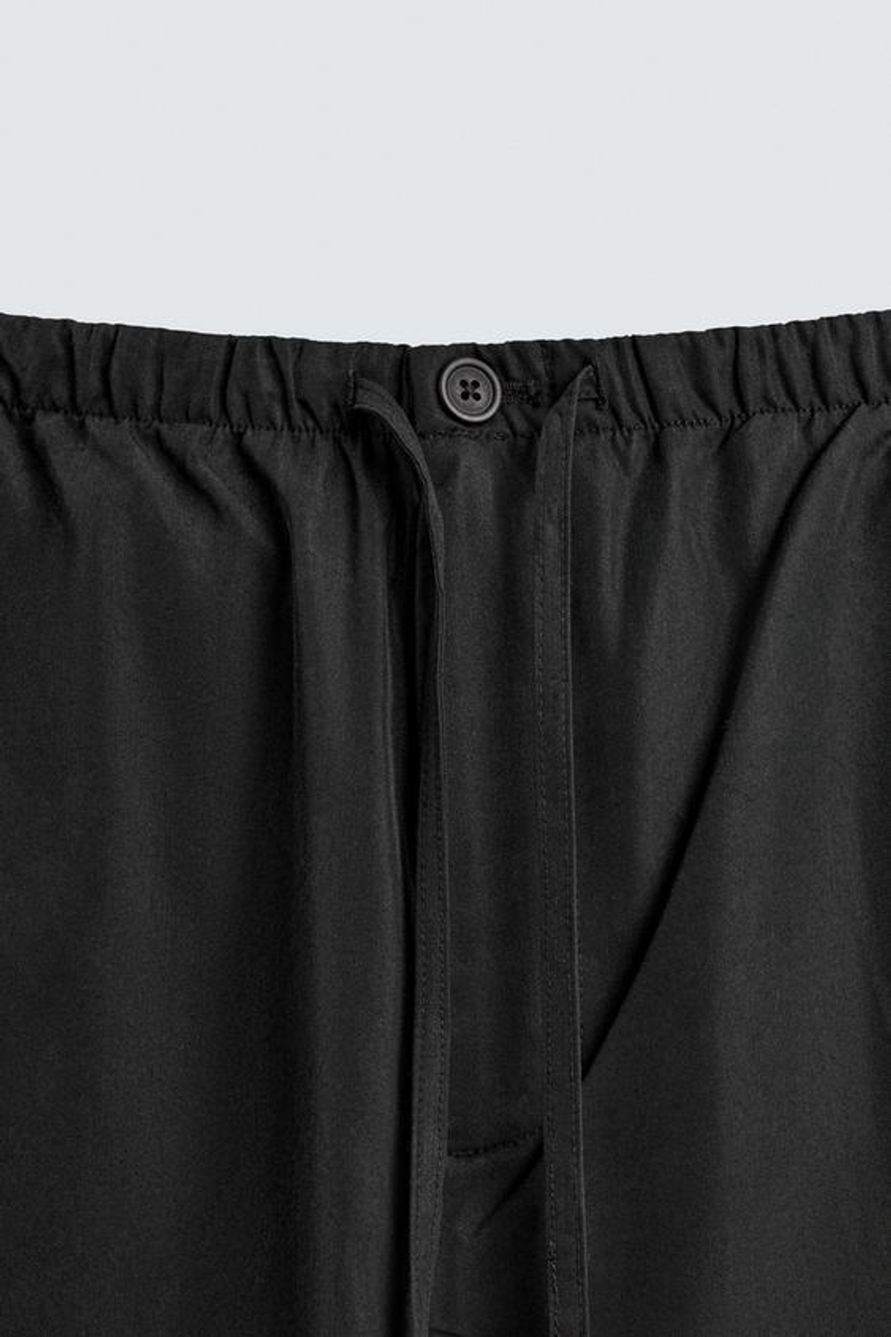 ZARA СТРУЯЩИЕСЯ БРЮКИ СВОБОДНОГО КРОЯ, ТЕМНО-СЕРЫЙ