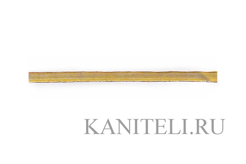 Галун металлизированный золото погоны 6мм