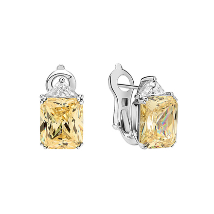 Серьги Ermolov желтые прямоугольник