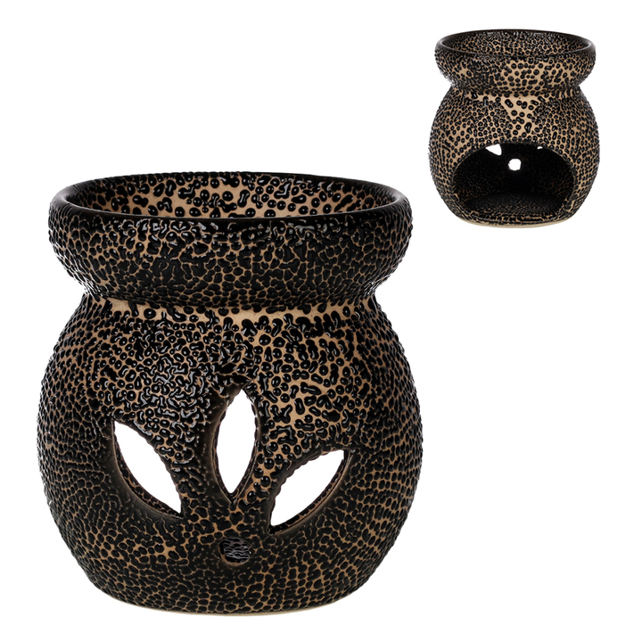 Аромалампа Поляна цвет черный на бежевом 9 см