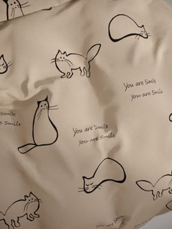 Пододеяльник перкаль Сказка "Котики (беж)/Адель" 2-спальный на молнии 175x215 см