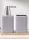 Набор аксессуаров для ванной комнаты SAVANNA Square, 3 предмета (дозатор для мыла, стакан, подставка), цвет сиреневый