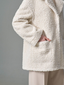 Двусторонняя дубленка из искусственного меха тедди чебурашка, SilverFox (арт. S1183-200)