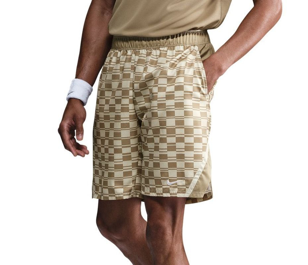 Мужские теннисные шорты Nike Court Victory Dri-FIT 9in Tennis - светло-хаки/белый