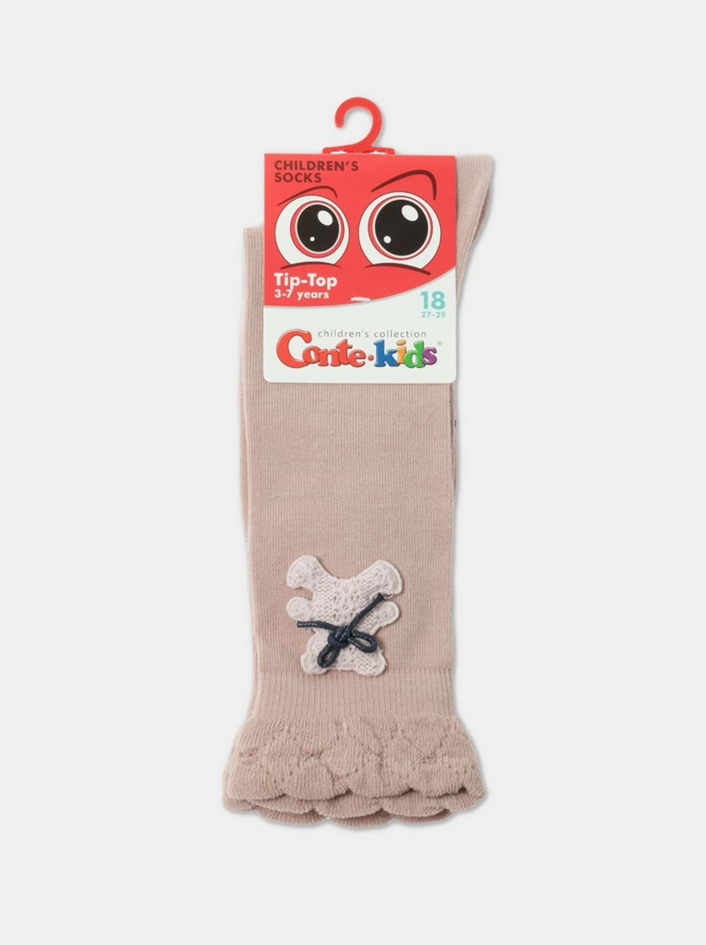 Conte-kids TIP-TOP Удлиненные носки из хлопка с декоративной игрушкой