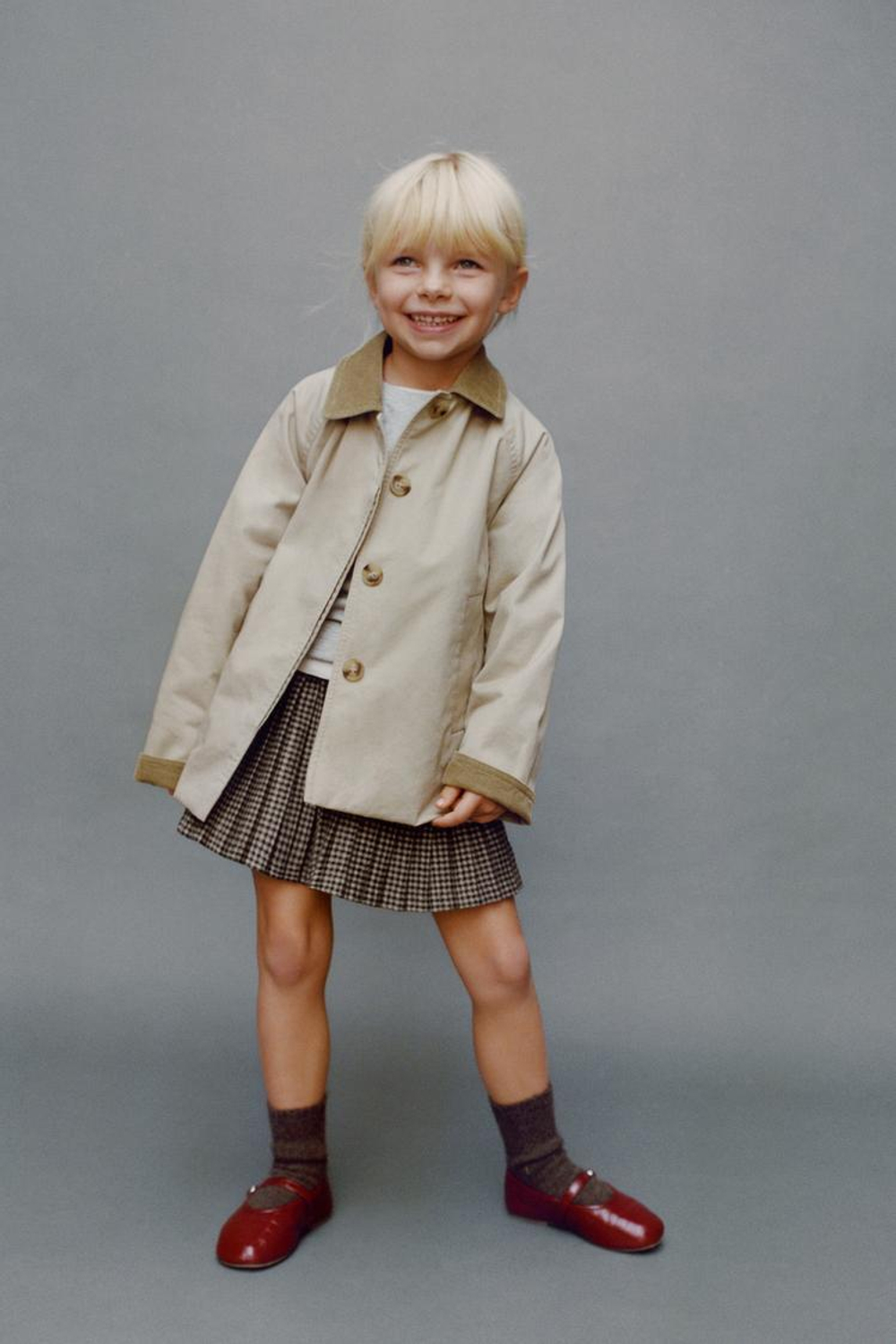 ZARA ЮБКА-ШОРТЫ ПЛИССЕ В КЛЕТКУ, РЫЖЕВАТО-КОРИЧНЕВЫЙ