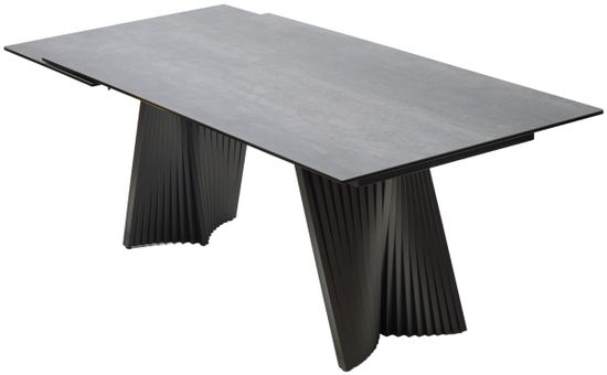 Стол YOAKIM 180 цвет 1704 Темно-серый мрамор, керамика / Темно-серый каркас