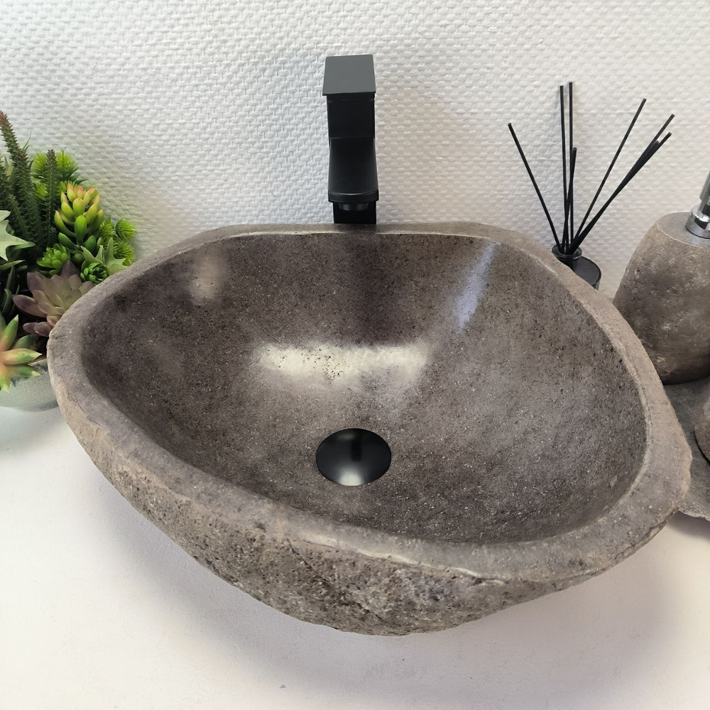 Раковина из речного камня RS-63591 (45*40*15) 0122