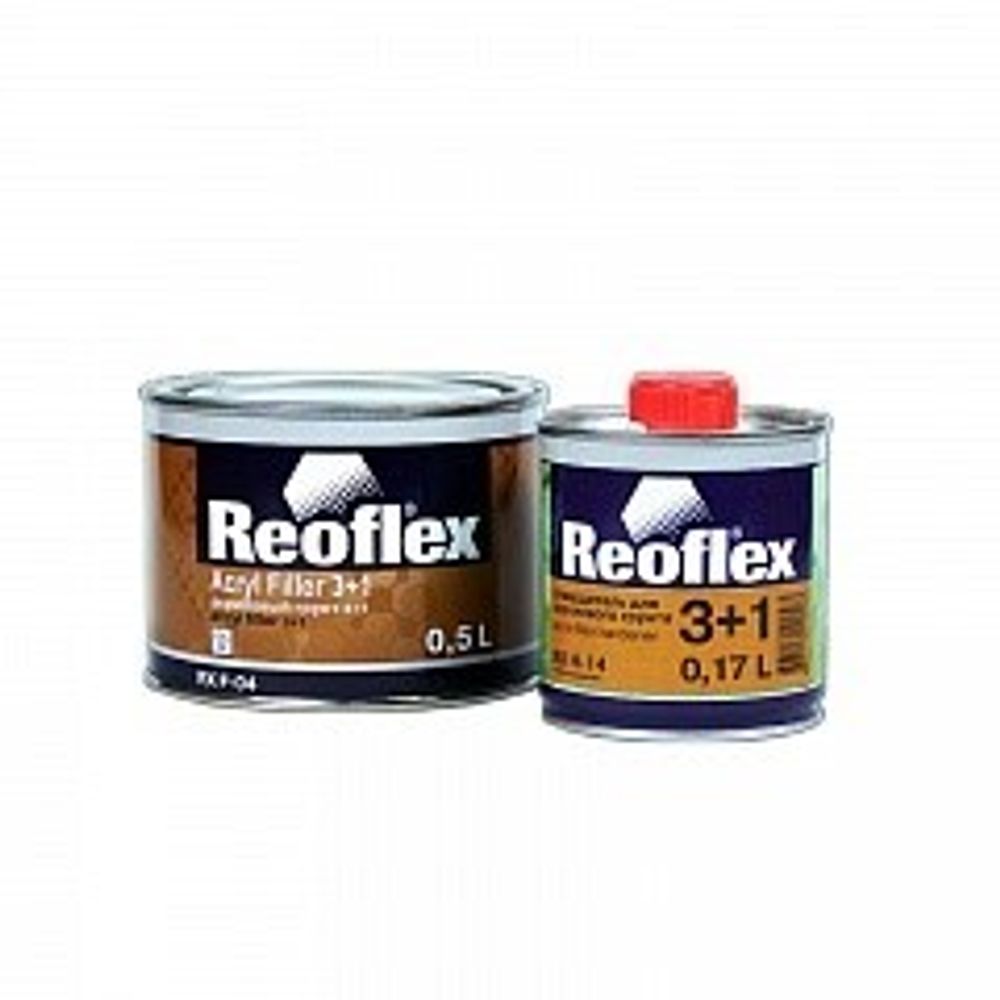 Грунтовка Акрил. 3+1 2К Белая (0,5 л.+0,17 л. отверд.) (REOFLEX)