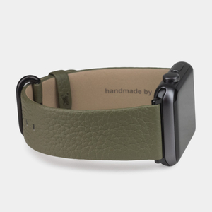 Ремешок для Apple Watch 44/45/46 mm из кожи теленка, зеленого цвета