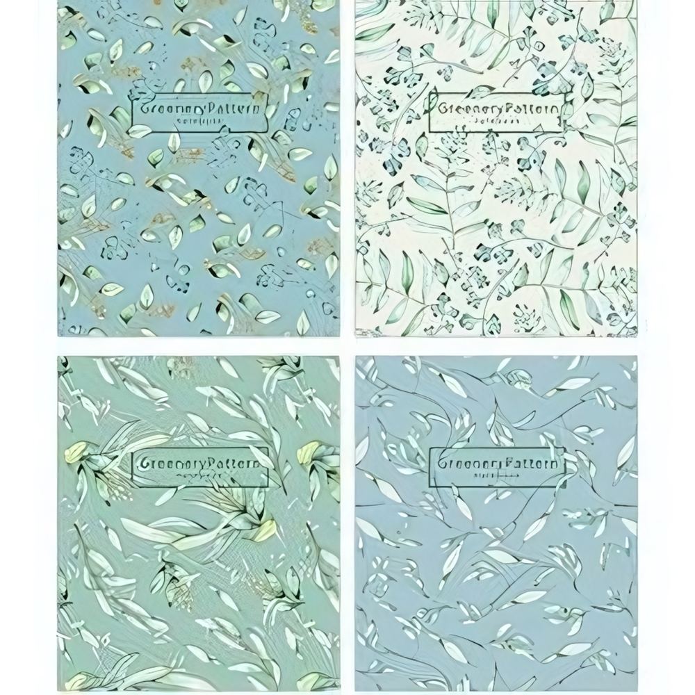Тетрадь А5 48л. клетка "Greenery Patterns" (ПОЛИНОМ)