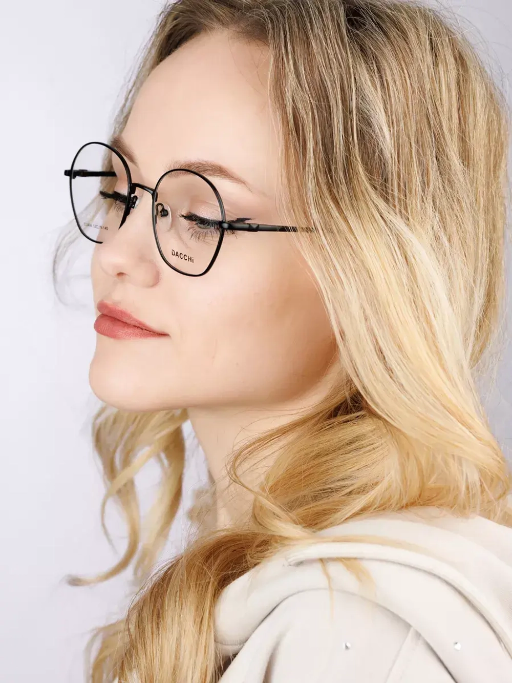 Оправа для очков для зрения женская металлическая круглая