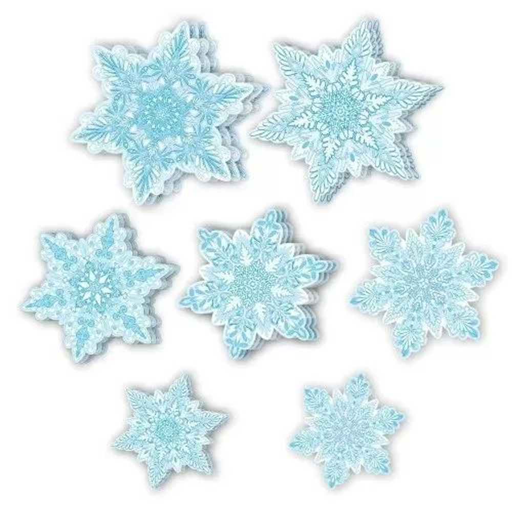 Комплект украшений на скотче 24*24см "Снежинка"