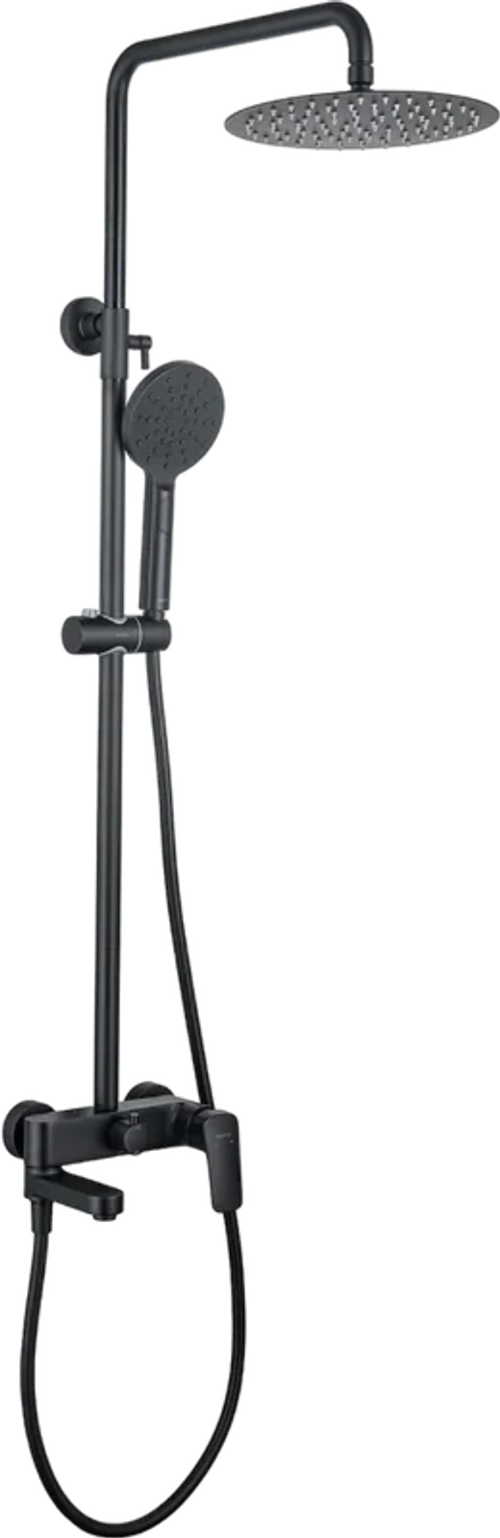 Душевая система 3jet 250мм AQUATEK ВЕГА, черный матовый