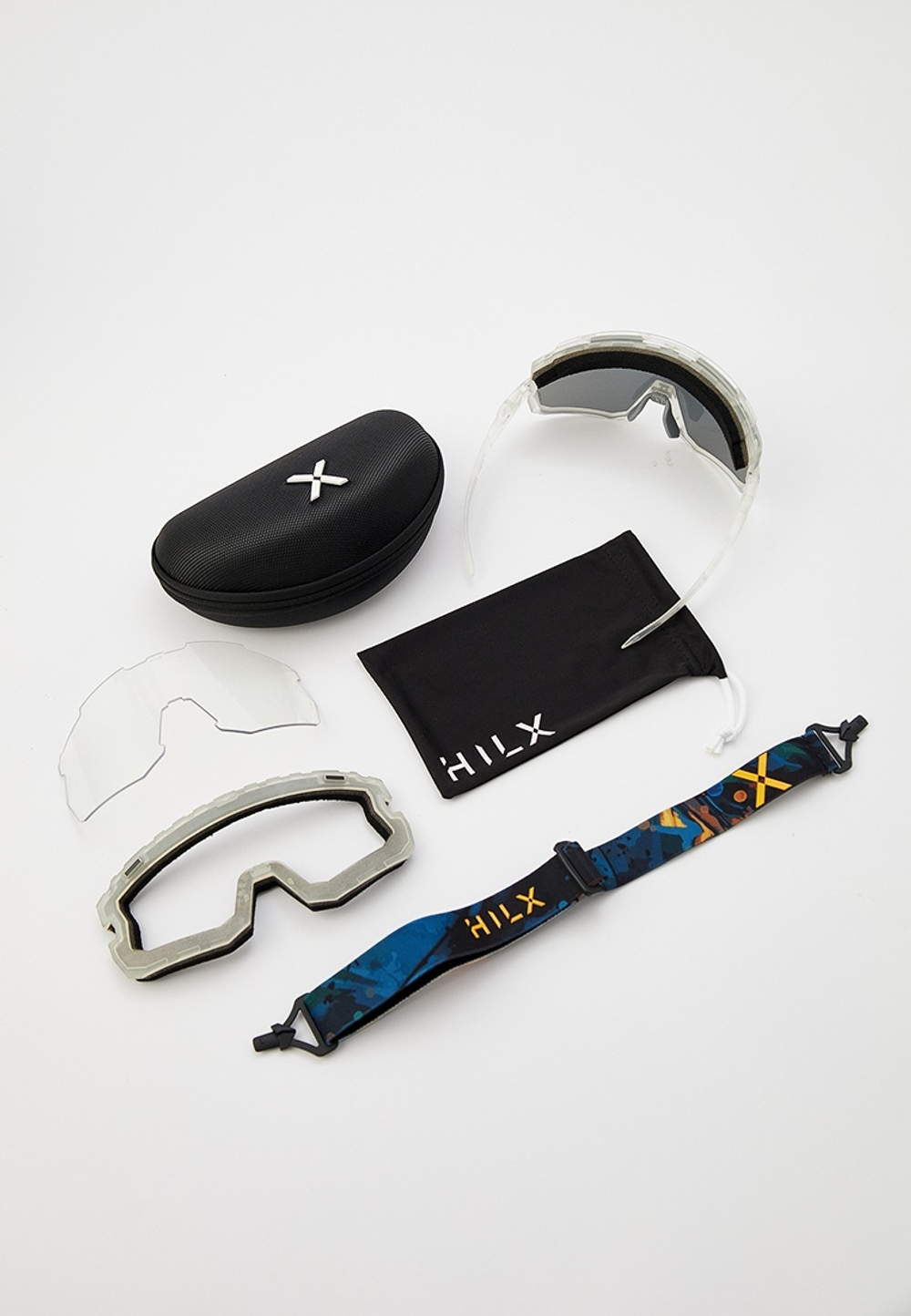 Спортивные очки с диоптриями HILX Samurai / Matt Crystal / Gold Polarized Lens + Clear Lens