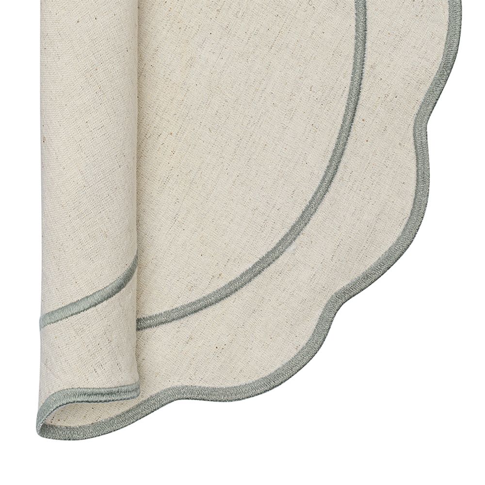 Салфетка под приборы Anemone из коллекции Trendy Ruffles, Ø38 см, серый