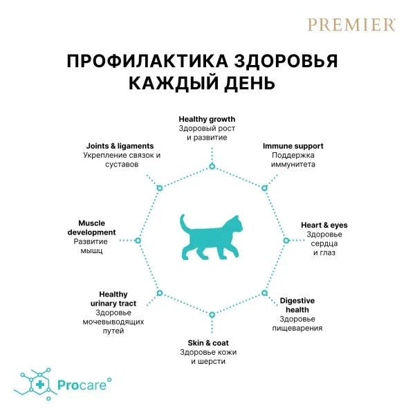 Сухой корм Premier Cat Salmon&Turkey Adult для кошек из свежего филе лосося с индейкой
