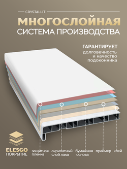 Подоконник пластиковый Кристаллит мрамор матовый