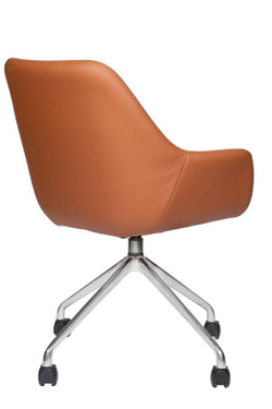 Кресло для офиса МГ-24 В хром паук 4 луча (ткань, экокожа)