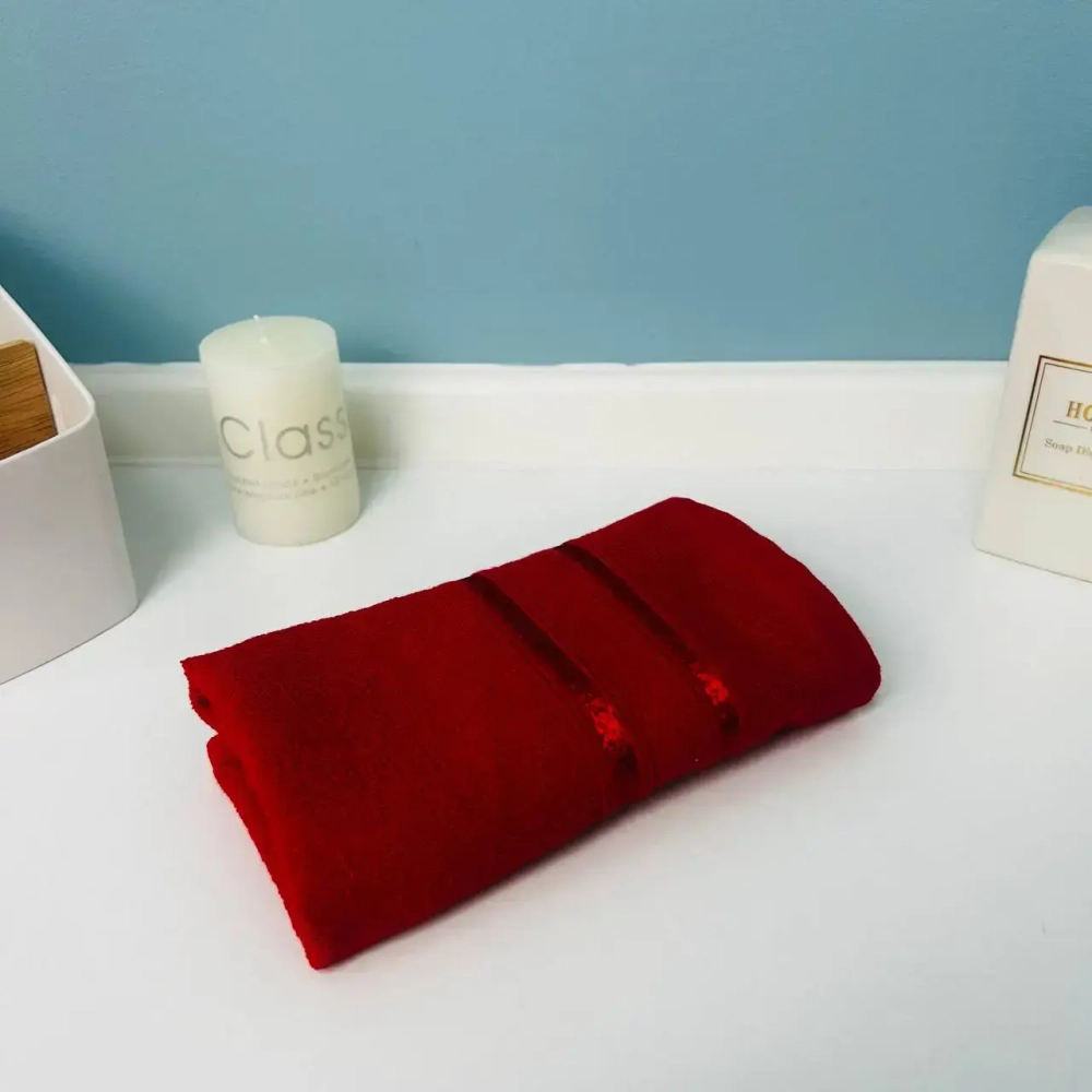 Полотенце махровое 30*50см «Comfort» цвет вишневый 04-088, плотность 300гр/м2 TJ