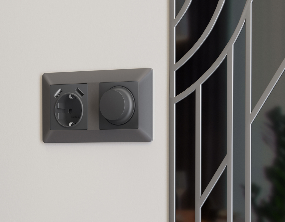 MA905510 Комплект механизма светорегулятора универсального ALFA Графит мягкое касание 25-600W/LED 5-300W QUANT (AP9055, VM136)