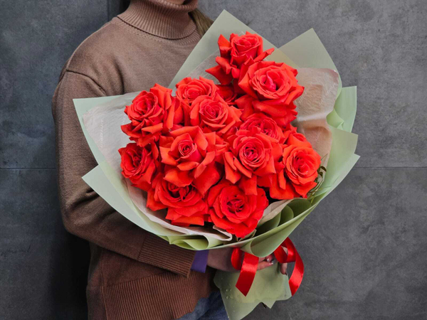 Букет алых Роз