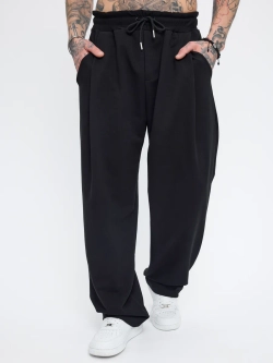 Штаны спортивные с защипами багги широкие оверсайз