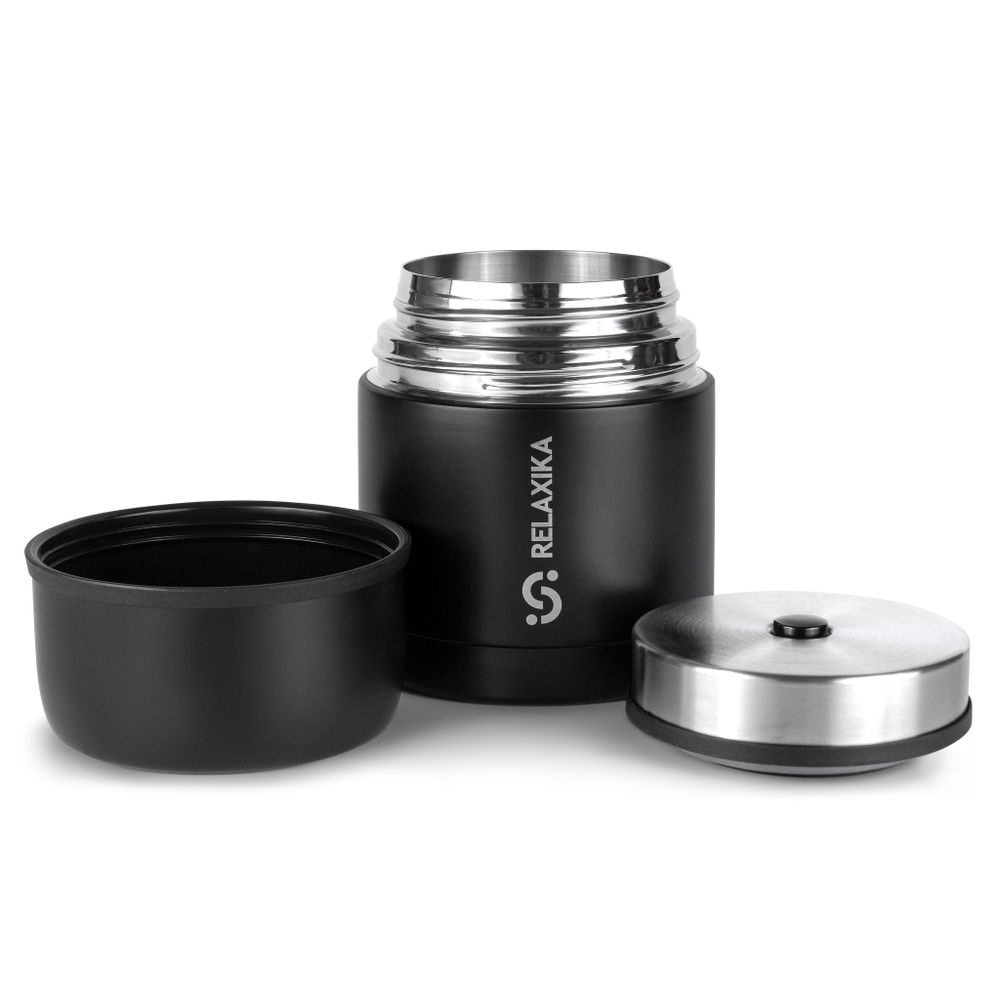 Термос для еды Relaxika 301 (0,5 литра), черный