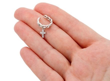 Кафф "Цепь с крестиком"