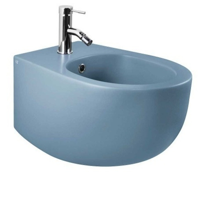 Биде подвесное AeT Dot 2.0, с креплениями, с 1-м отверстием под смеситель, цвет пастельно-синий матовый